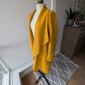 Canary Yellow Wool Open Coat